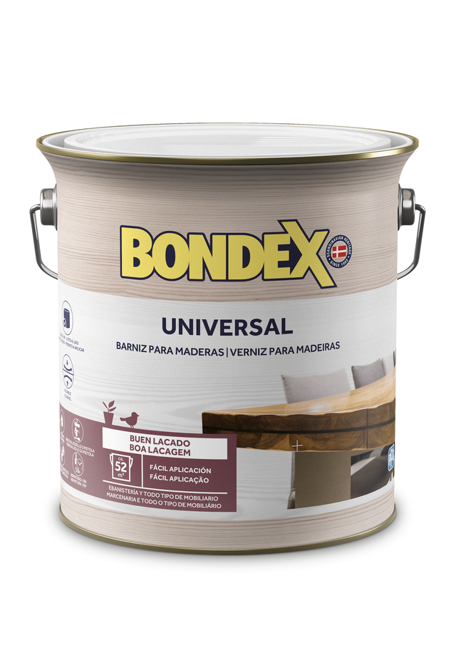 VERNIZ INTERIOR SINTÉTICO BRILHANTE UNIVERSAL BONDEX 750ML CARVALHO MÉDIO