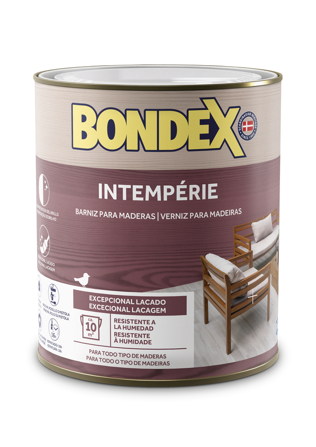 VERNIZ EXTERIOR SINTÉTICO ACETINADO BONDEX INTEMPÉRIE 750ML NOGUEIRA