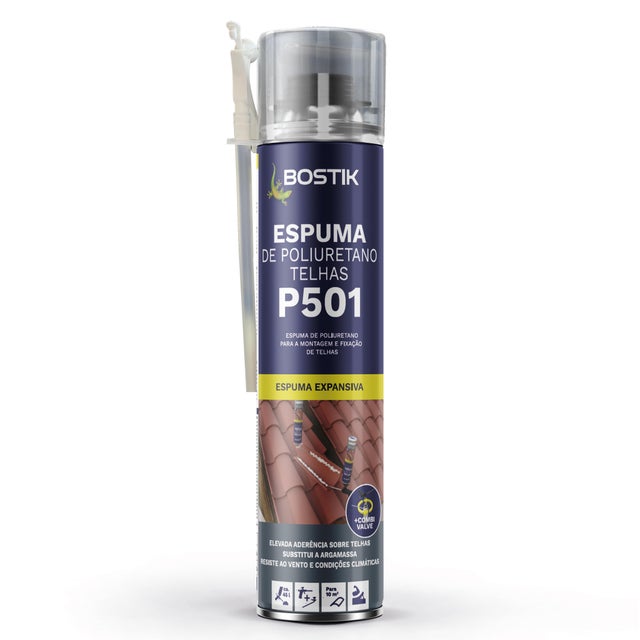 ESPUMA DE POLIURETANO FIXAÇÃO TELHAS P501 BOSTIK 750ML COMBI VALVE