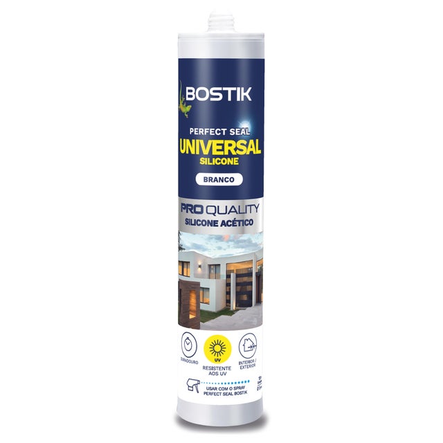 SILICONE ACÉTICO SANITÁRIOS PERFECT SEAL UNIVERSAL BOSTIK 280ML BRANCO