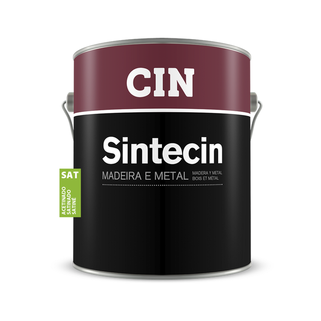 ESMALTE SINTÉTICO ACETINADO CIN SINTECIN 4L PRETO