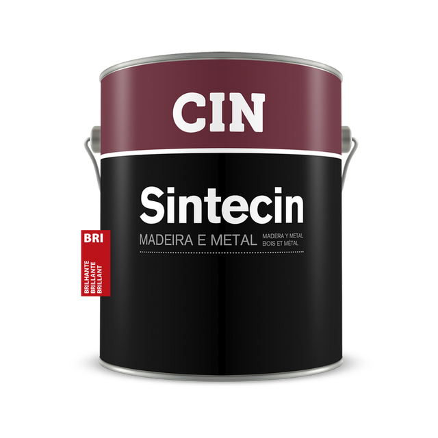 ESMALTE SINTÉTICO BRILHANTE CIN SINTECIN 750ML PRETO