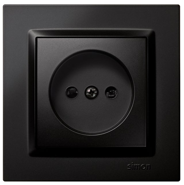 TOMADA BIPOLAR SIMON 10 PRETA