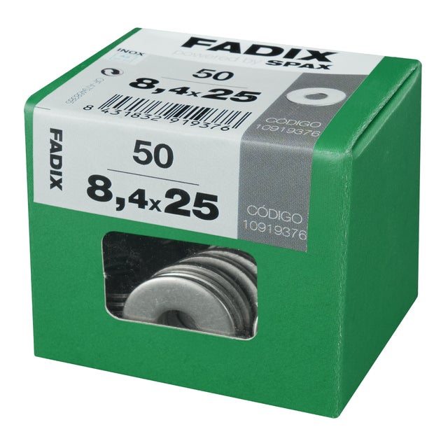 ARANDELA PLANA DIN 9021 ACERO INOXIDABLE 8MM. 50UDS