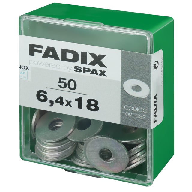 ARANDELA PLANA DIN 9021 ACERO INOXIDABLE 6MM. 50UDS