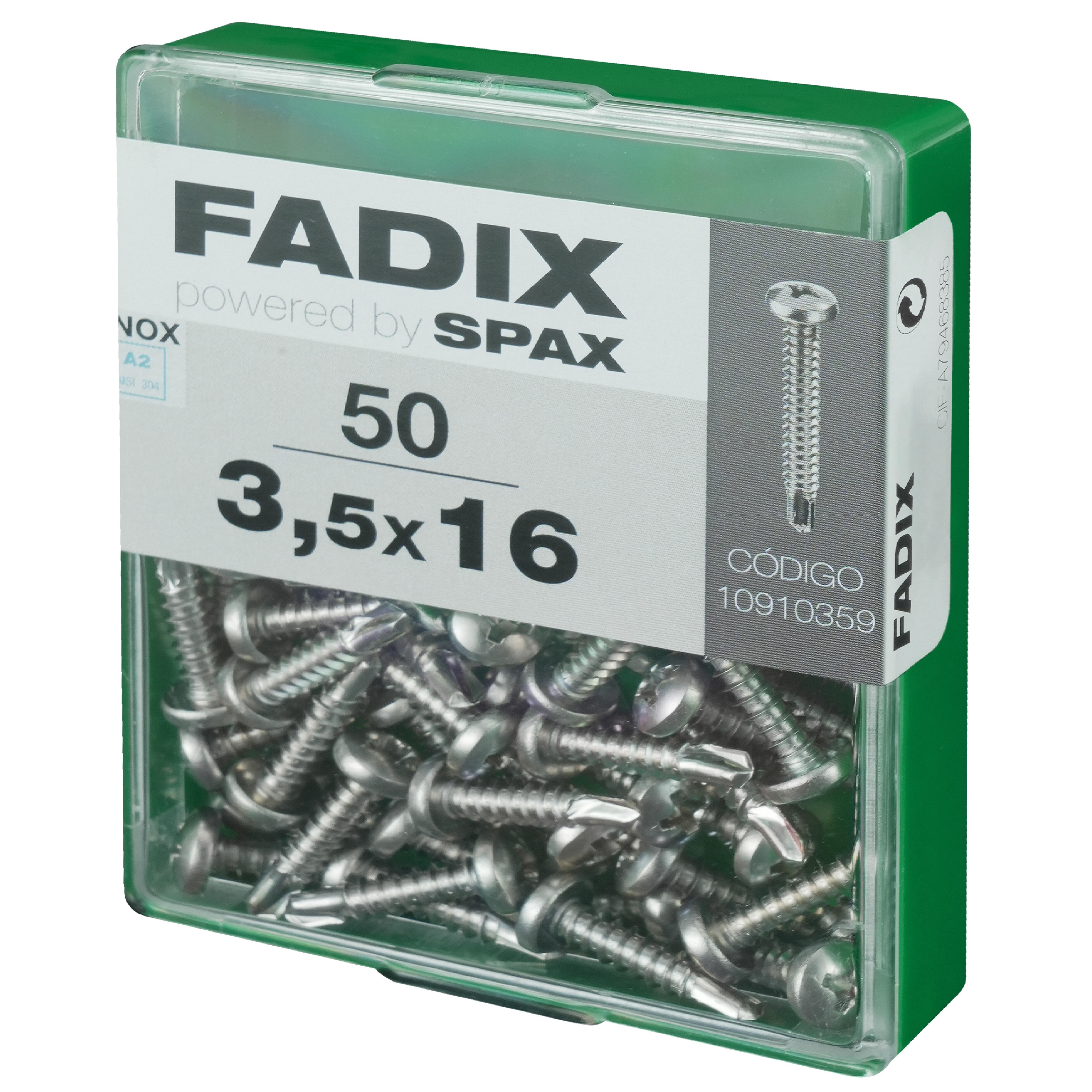 TORNILLOS ROSCA CHAPA PARA METAL ACERO INOX 3,5X16MM. 50UDS - 2