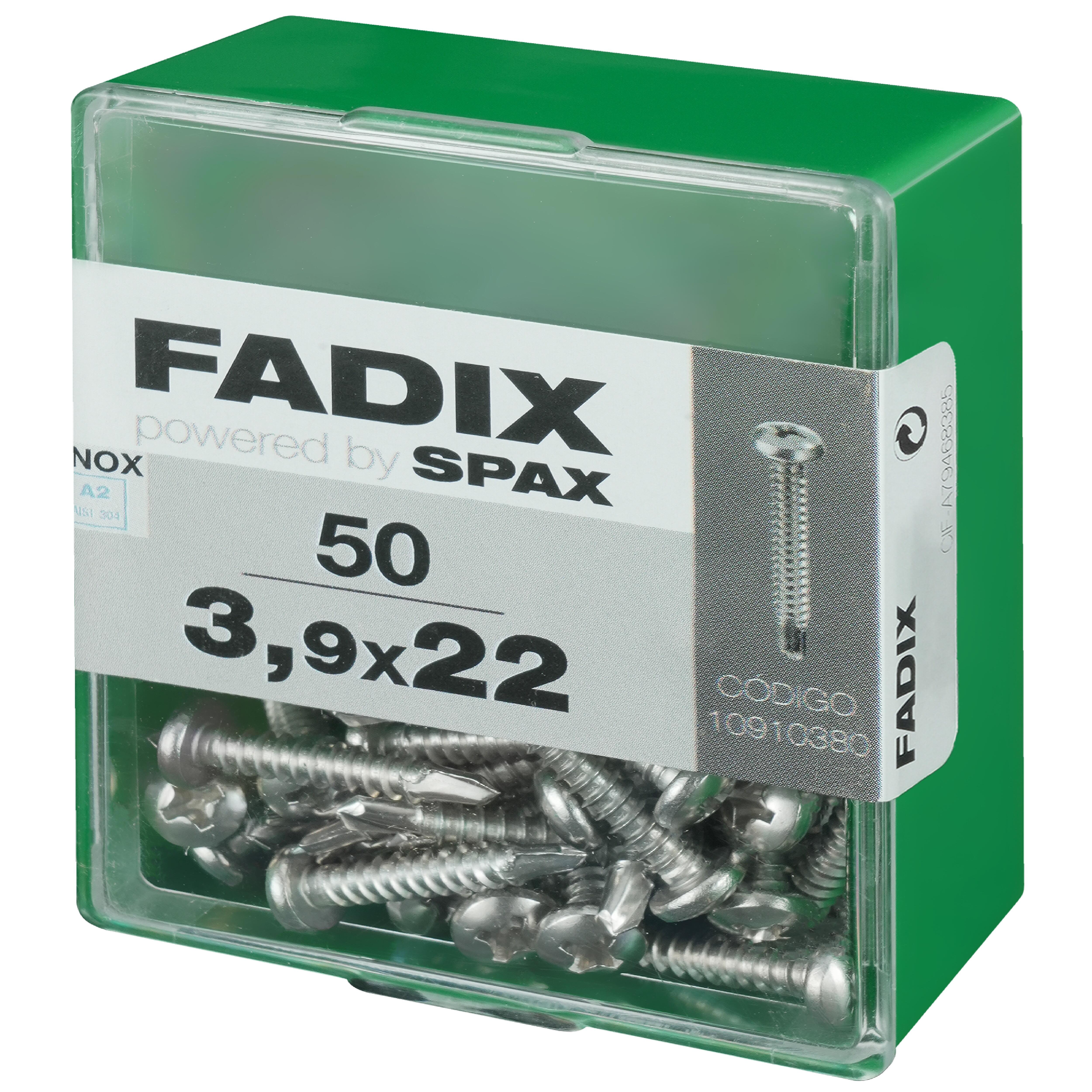 TORNILLOS ROSCA CHAPA PARA METAL ACERO INOX 3,9X22MM. 50UDS - 2