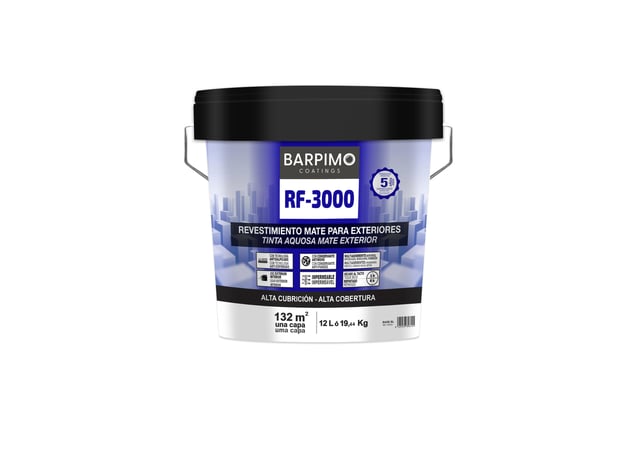 BASE PINTURA FACHADAS MATE RF-3000 12L TONOS CLAROS Y MEDIOS