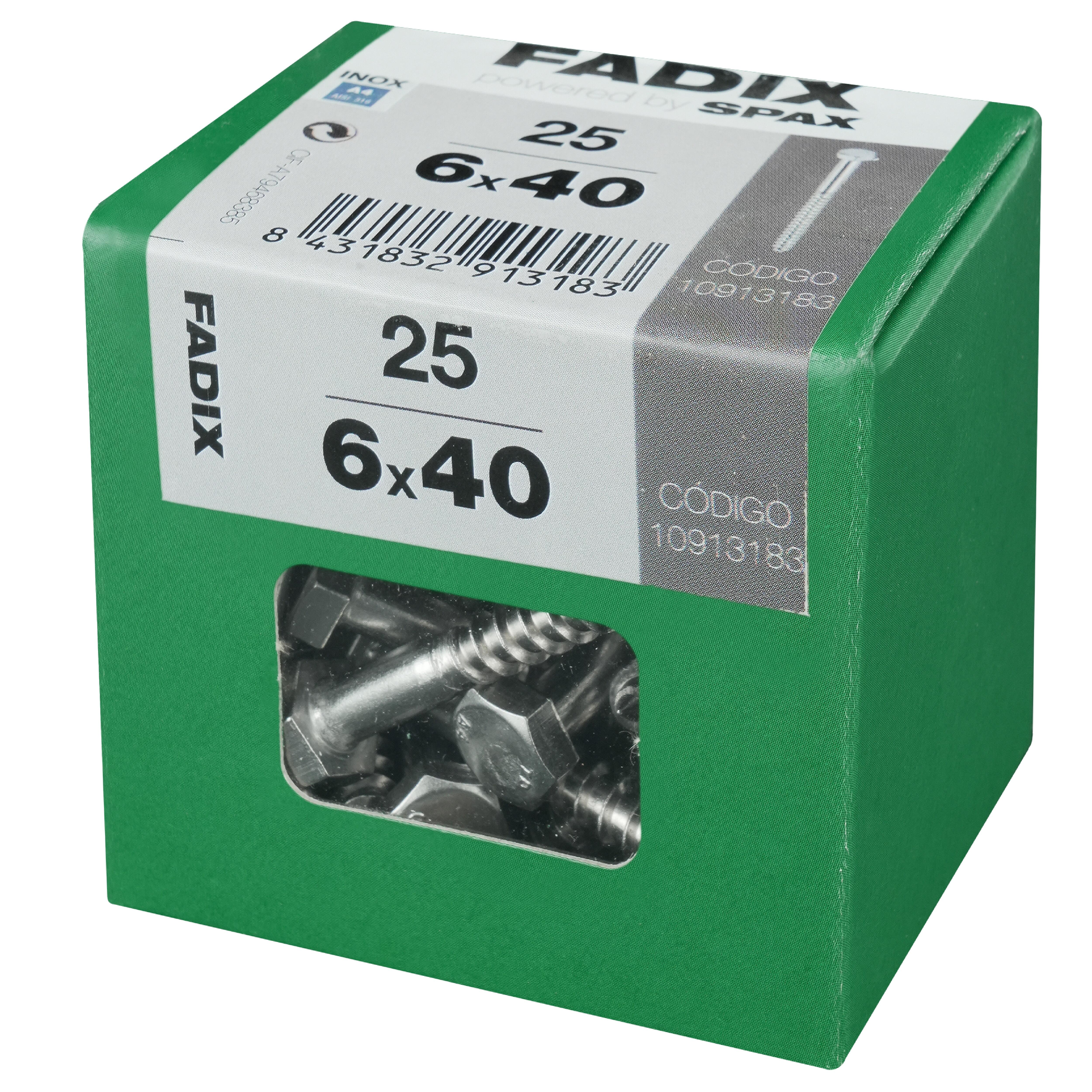 TORNILLOS PARA MADERA INOXIDABLES A2 6X40MM. 25UDS - 2