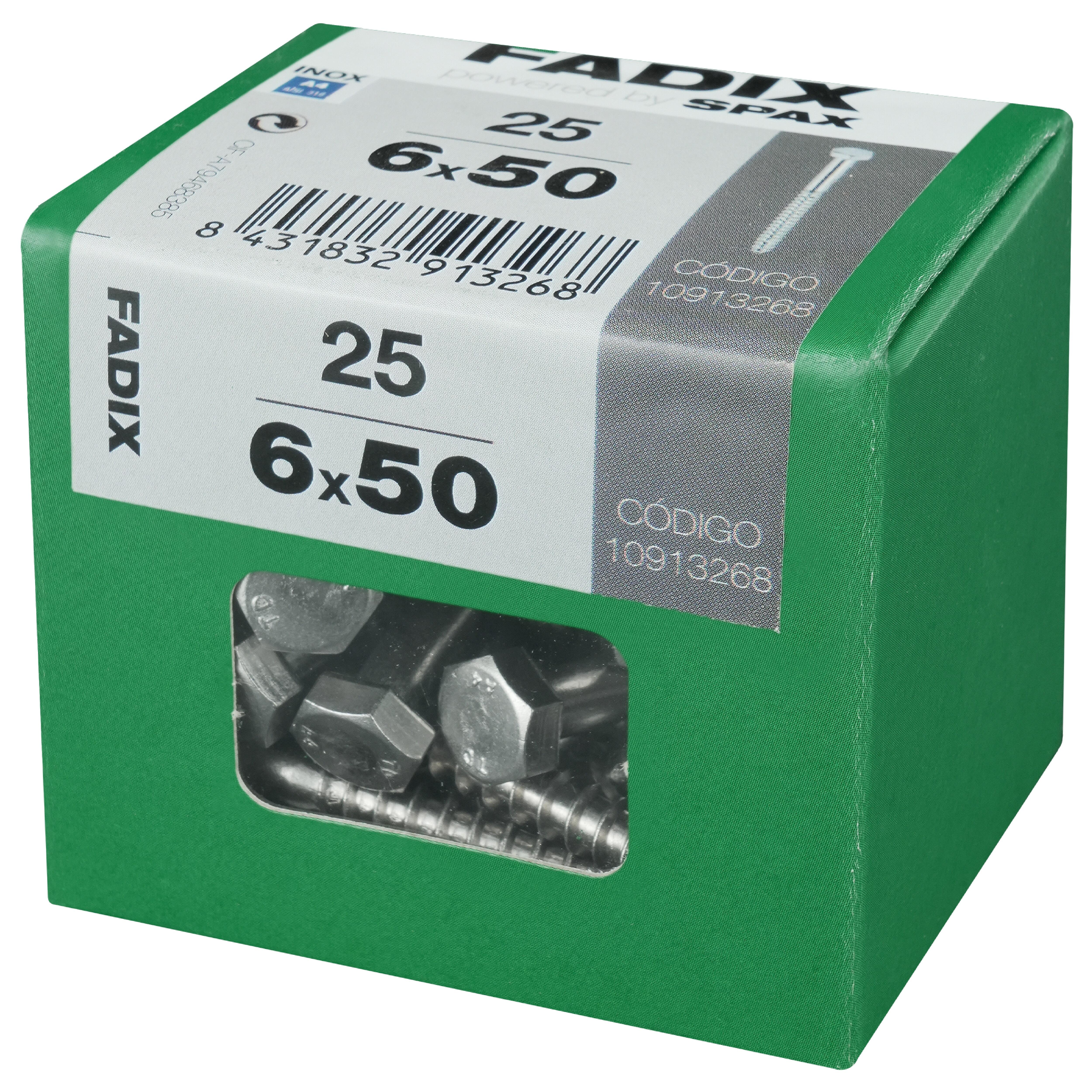 TORNILLOS PARA MADERA INOXIDABLES A2 6X50MM. 25UDS - 2