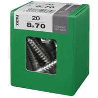 TORNILLOS PARA MADERA INOXIDABLES A2 8X70MM. 20UDS - 2