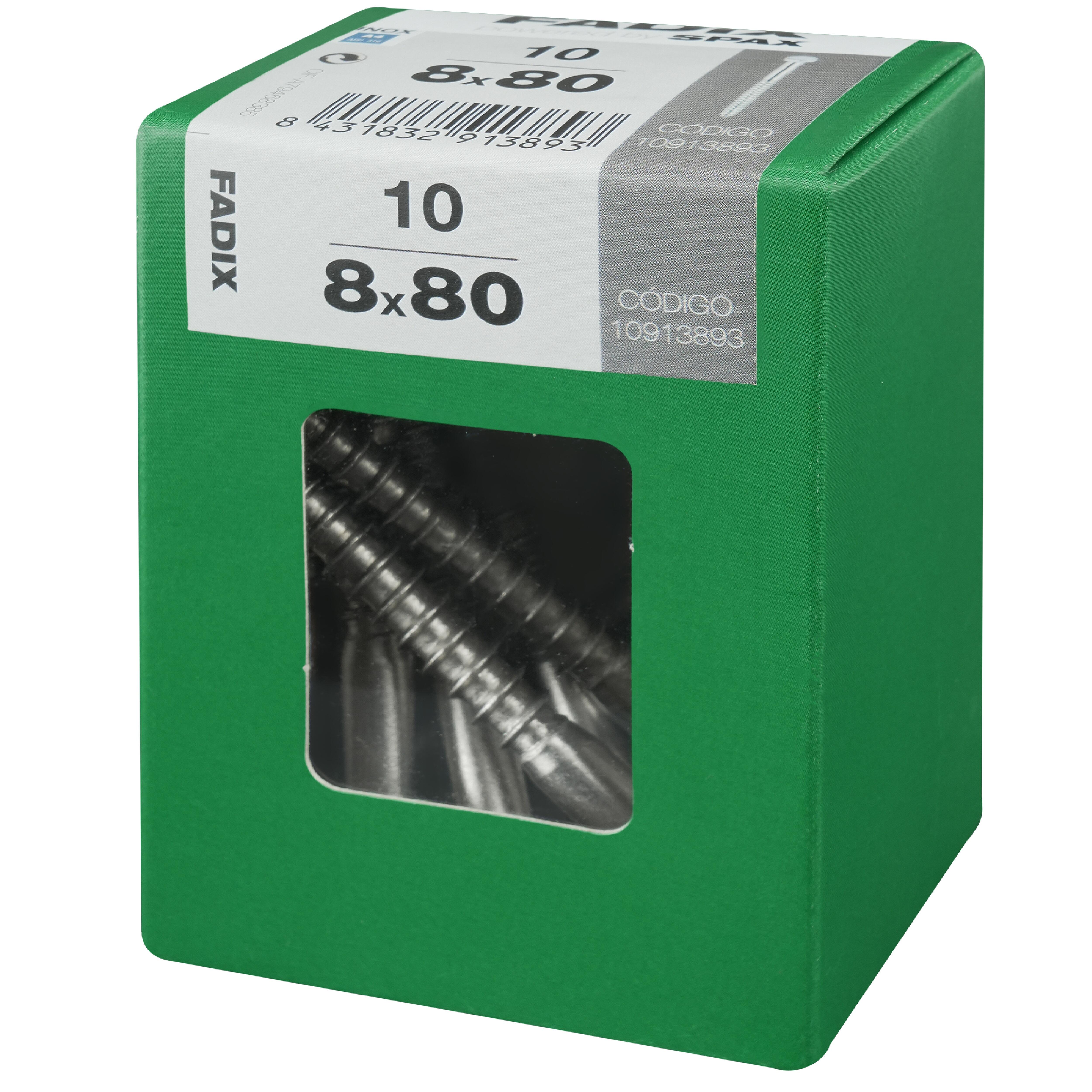 TORNILLOS PARA MADERA INOXIDABLES A2 8X80MM. 10UDS - 2