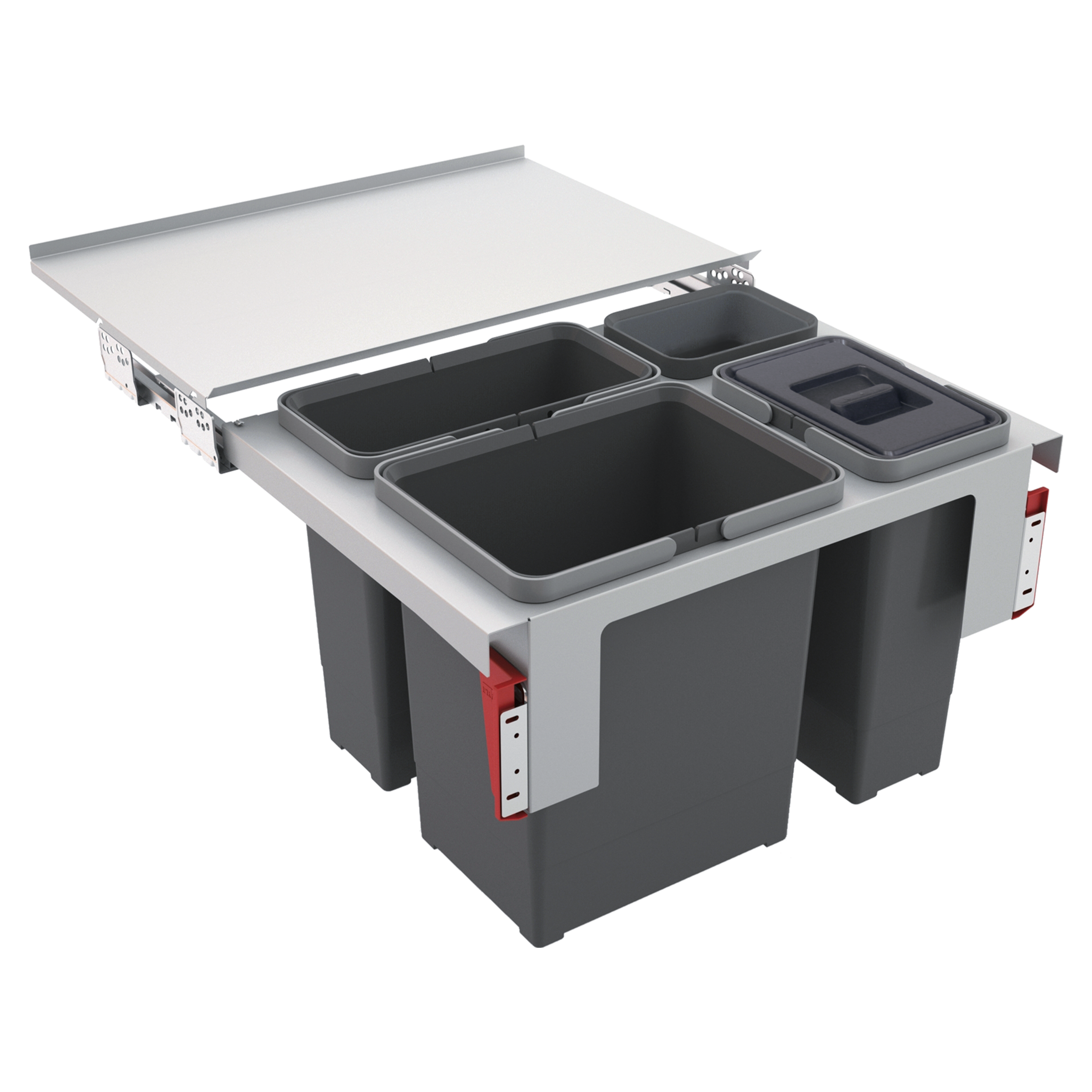 Kosz na śmieci do zabudowy Garbo 60 1 x 8l + 1 x 12l + 1 x 18l Franke