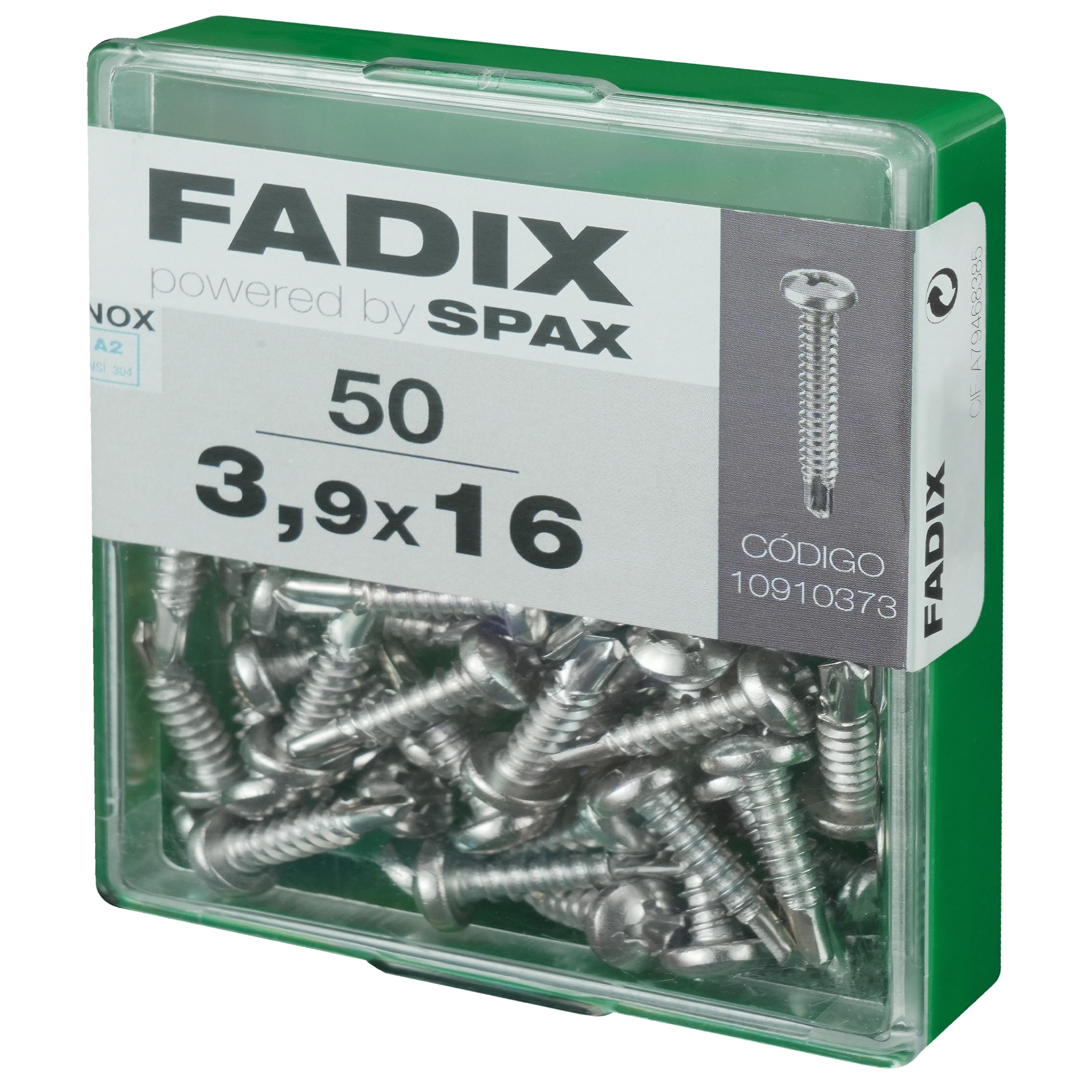 TORNILLOS ROSCA CHAPA PARA METAL ACERO INOX 3,9X16MM. 50UDS - 2