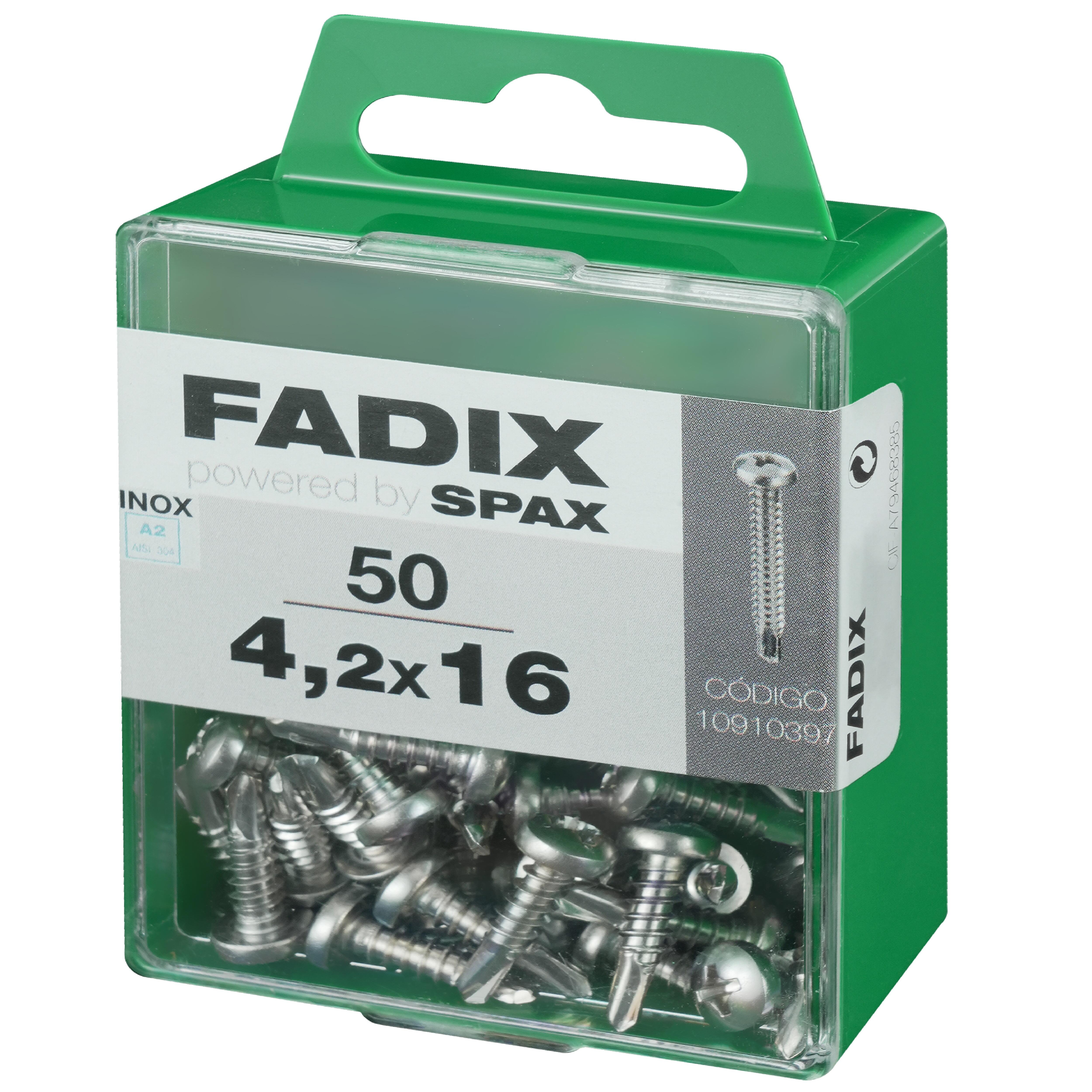 TORNILLOS ROSCA CHAPA PARA METAL ACERO INOX 4,2X16MM. 50UDS - 2