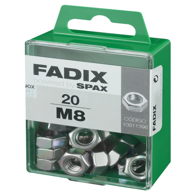 TUERCA HEXAGONAL DIN 934 ACERO INOXIDABLE A2 M8. 20 UDS. - 1