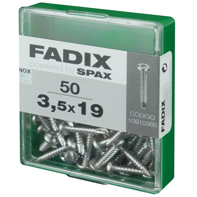 TORNILLOS ROSCA CHAPA PARA METAL CINCADOS 3,5X19MM. 50UDS