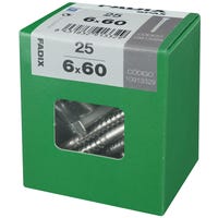 TORNILLOS PARA MADERA ACERO INOXIDABLE A2 6X60MM. 25UDS - 2