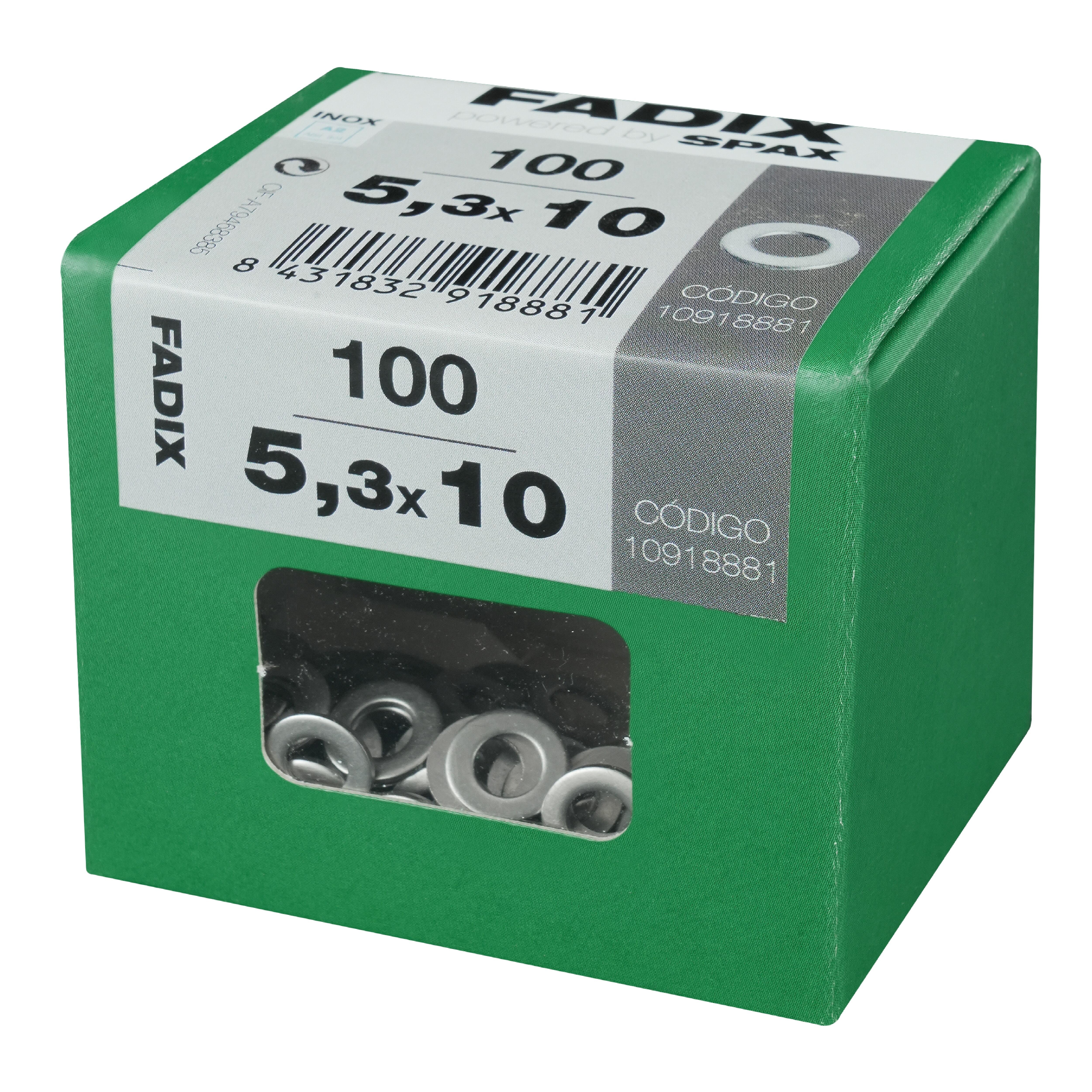 ARANDELA PLANA DIN 125 M5. INOX. 100 UDS - 2