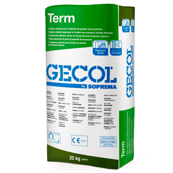 MORTERO ADHESIVO Y REGULARIZADOR GECOLTHERM BLANCO 25 KG