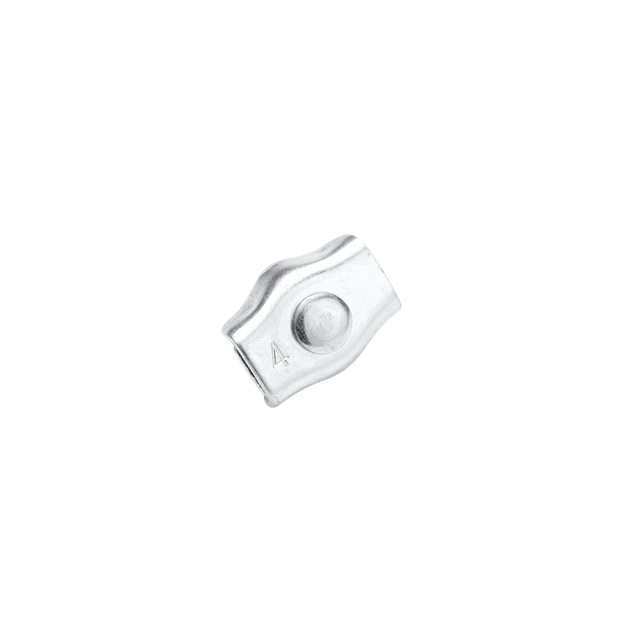 Lot de 2 serre-câbles plats acier zingué Diam.4 mm, 1 boulon, STANDERS
