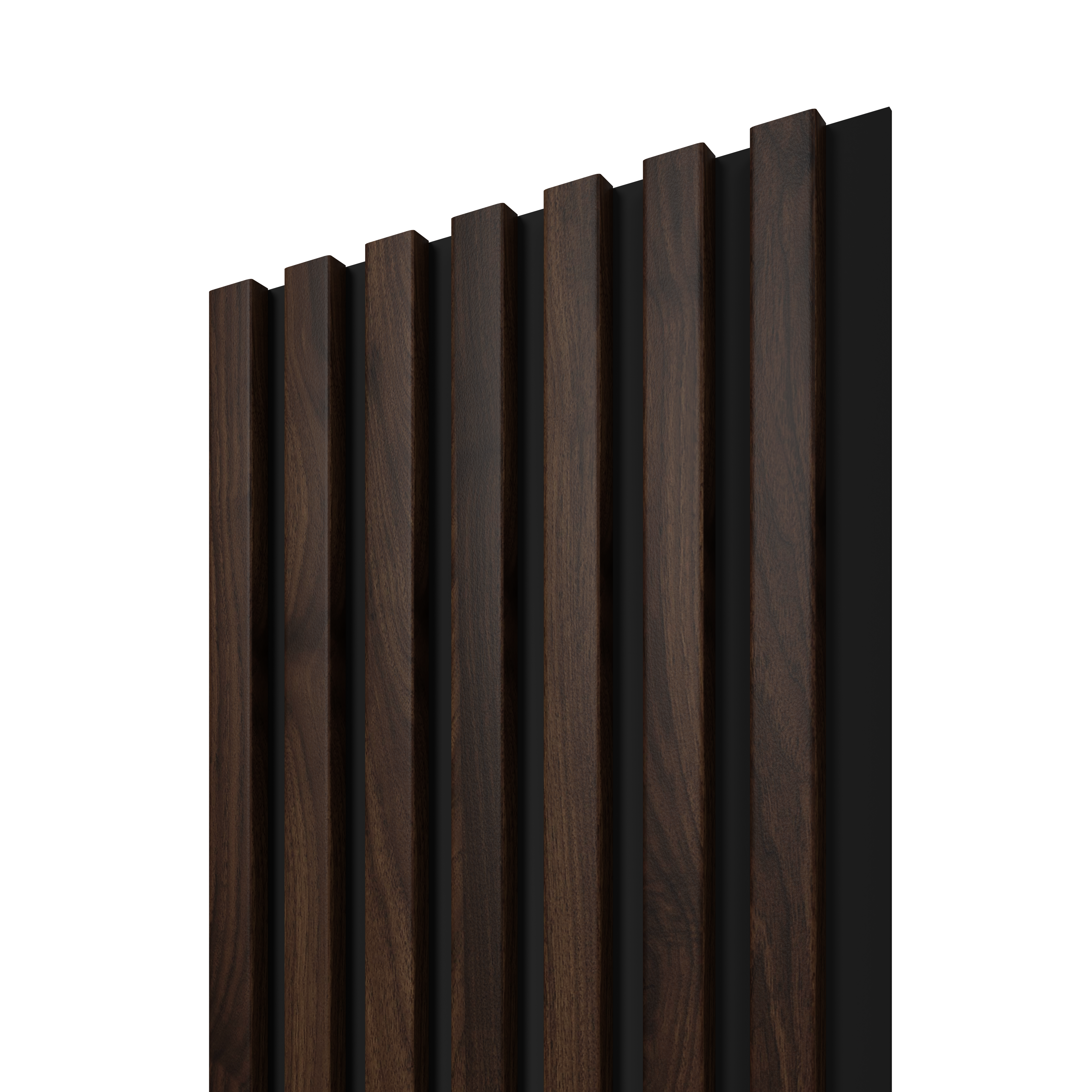 Panele ścienne 3D Lamel na czarnym HDF 265x30 cm Orzech Trend 7 lameli - 2