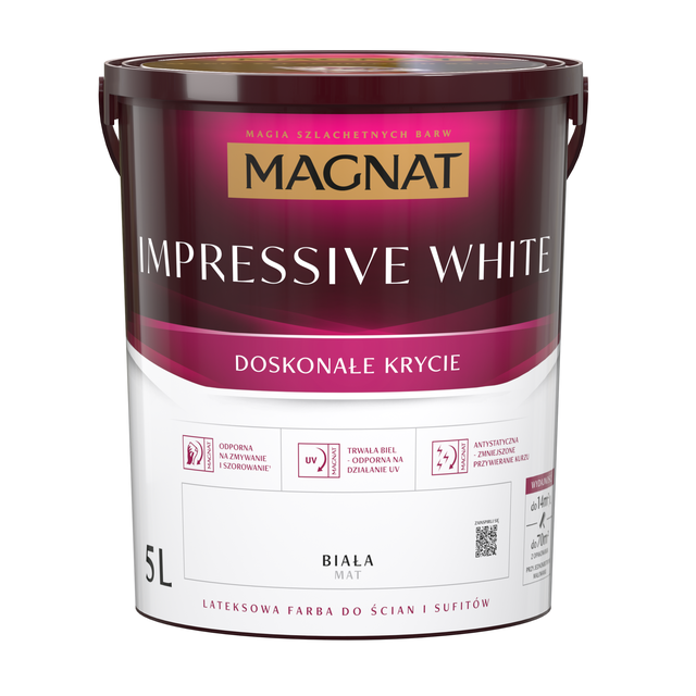 Farba Magnat Impressive white Biały 5 l