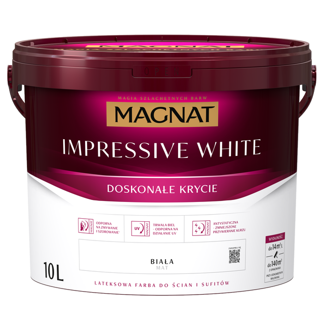 Farba Magnat Impressive white Biały 10 l