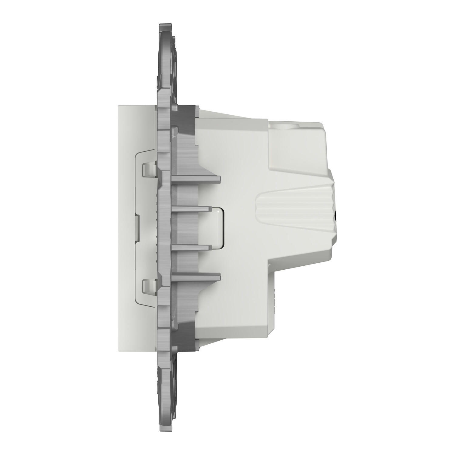 Tomada 2p+t com obturadores branco nu - 2