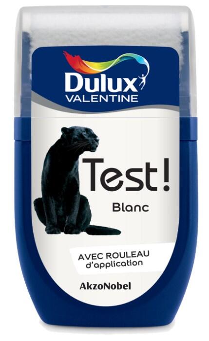 Testeur peinture mur, boiserie blanc satin DULUX VALENTINE Crème de couleur 0.03 - 10