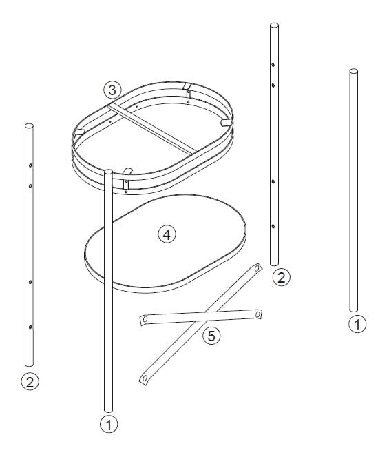 Mobile da bagno a terra sotto lavabo L 55 x H 89.5 x P 37.5 cm nero verniciato, HOMESIGHT ALBA - 12