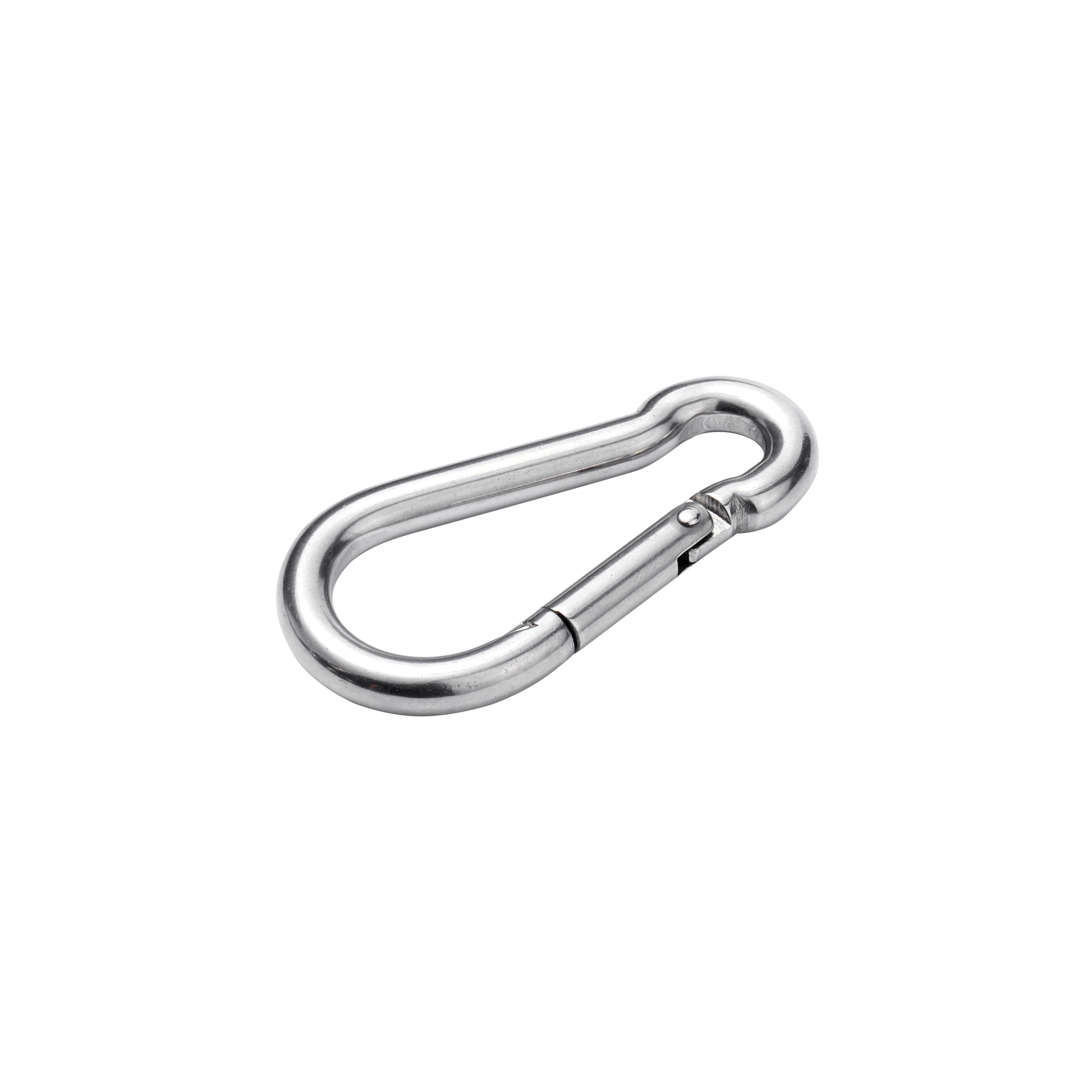 Mosquetón de acero inoxidable standers carga max. 180 kg l.80 mm