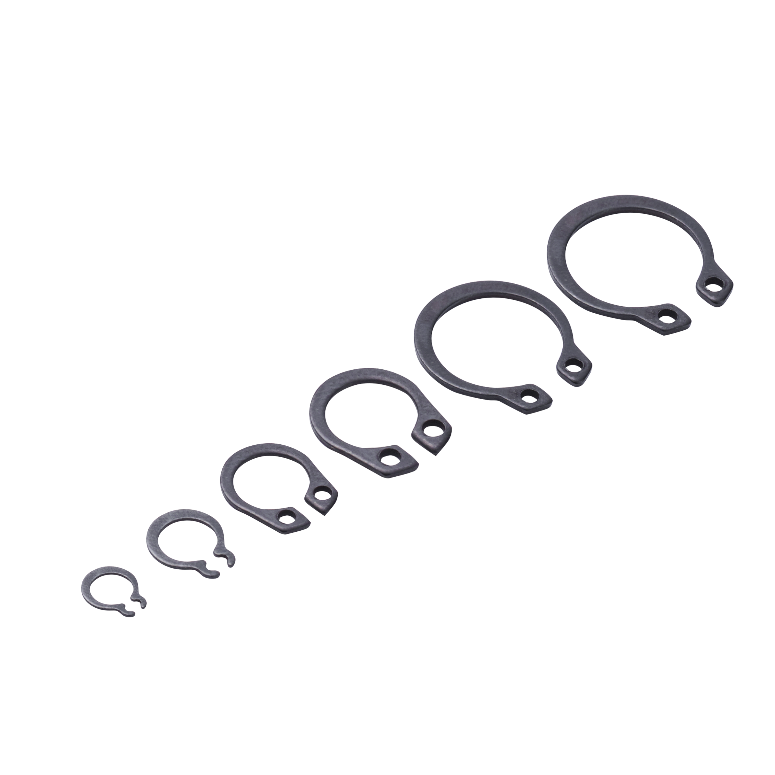 Pierścień sprężynujący czarny zestaw 3 mm/14 mm 24 sztuki Standers