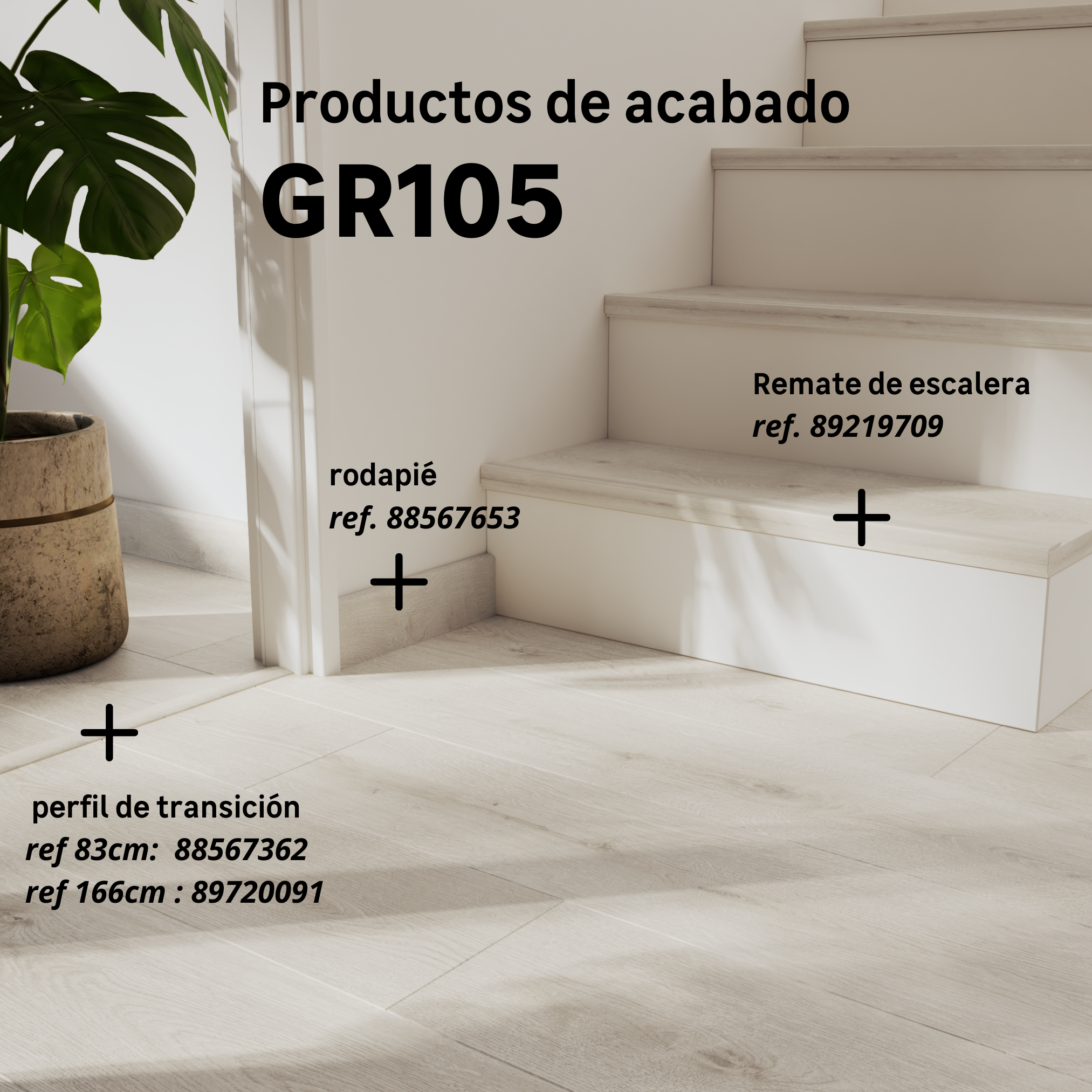 Perfil de acabado 4 en 1 de aluminio gris claro 1660x37 mm ARTENS GR105 - 5