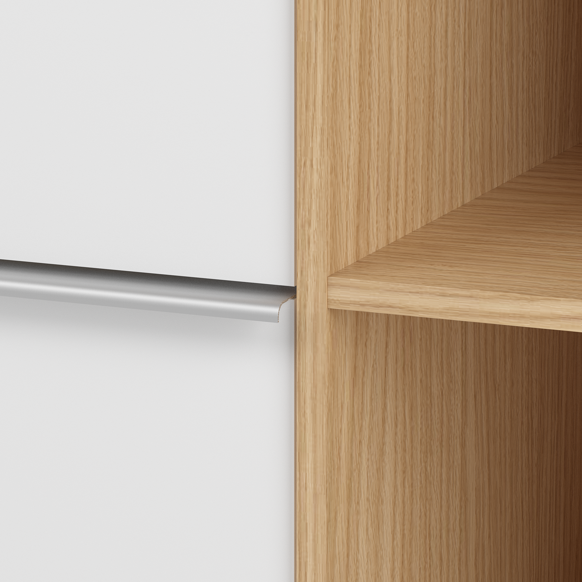 Móvel casa de banho 80 cm 2 gavetas branco mate e  carvalho Sensea Modern - 6