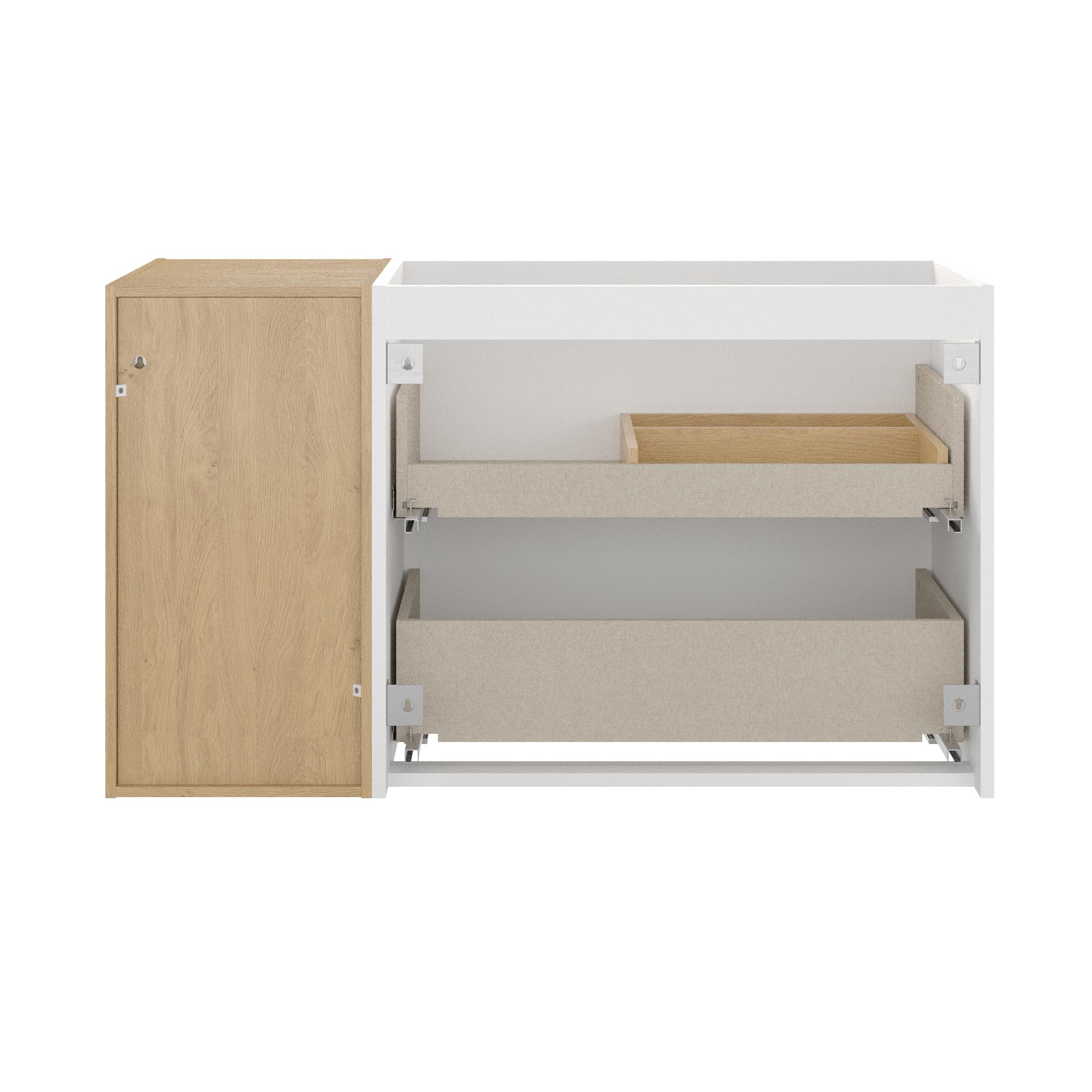 Mobile da bagno sospeso per lavabo Modern L 100 x H 70 x P 30 cm miele, 2 cassetti Modern - 3