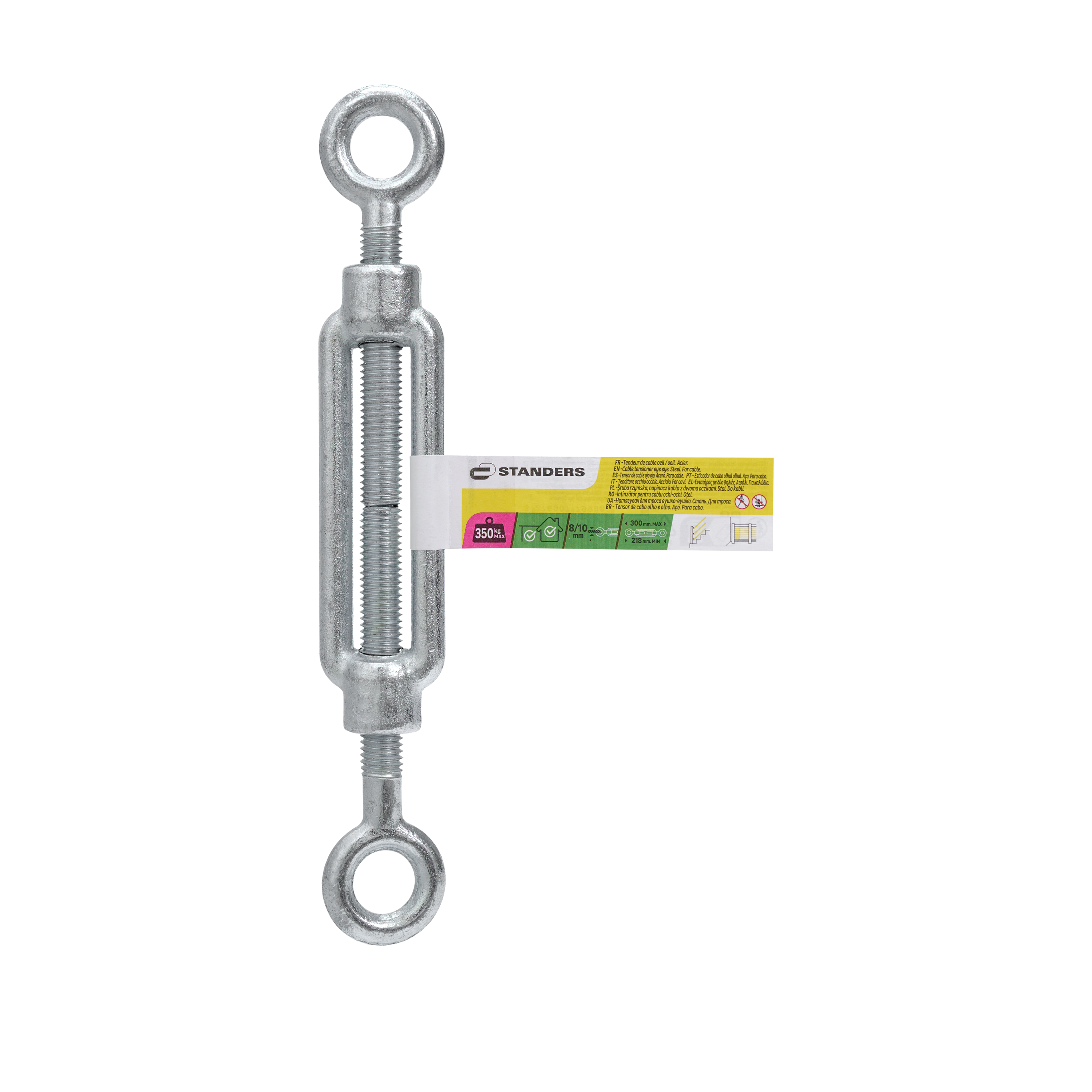 Tendeur oeil / oeil acier zingué Diam.8-10 mm, STANDERS, 350 kg - 3