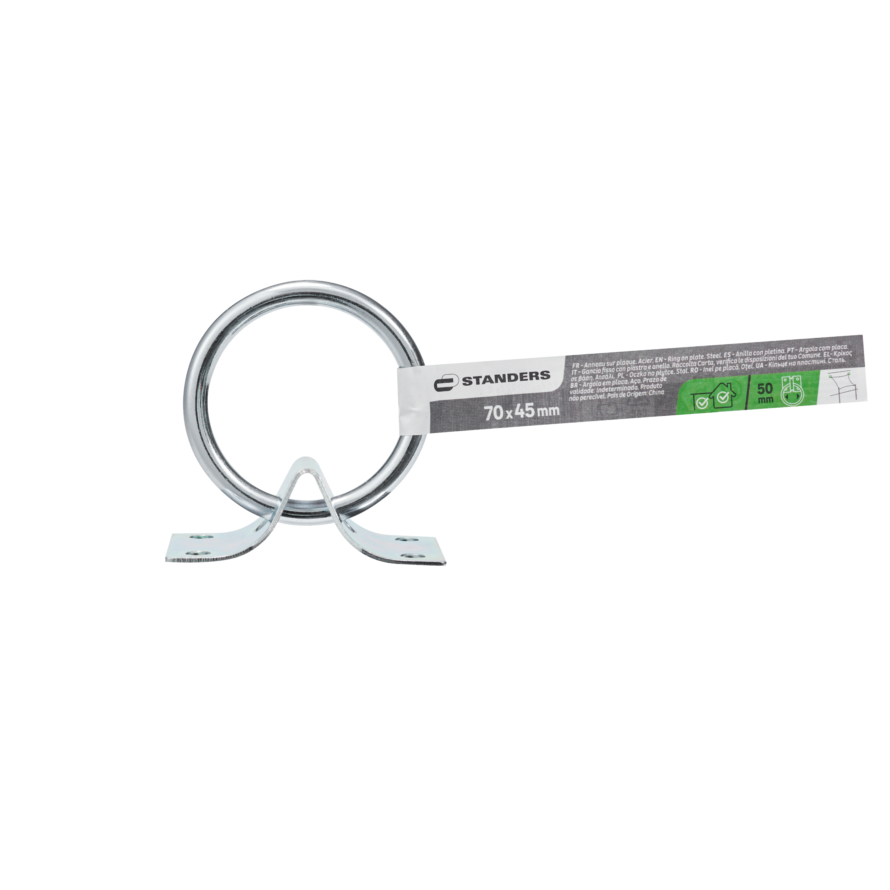 Anilla móvil con placa de acero cincado STANDERS Diam.50 mm - 4