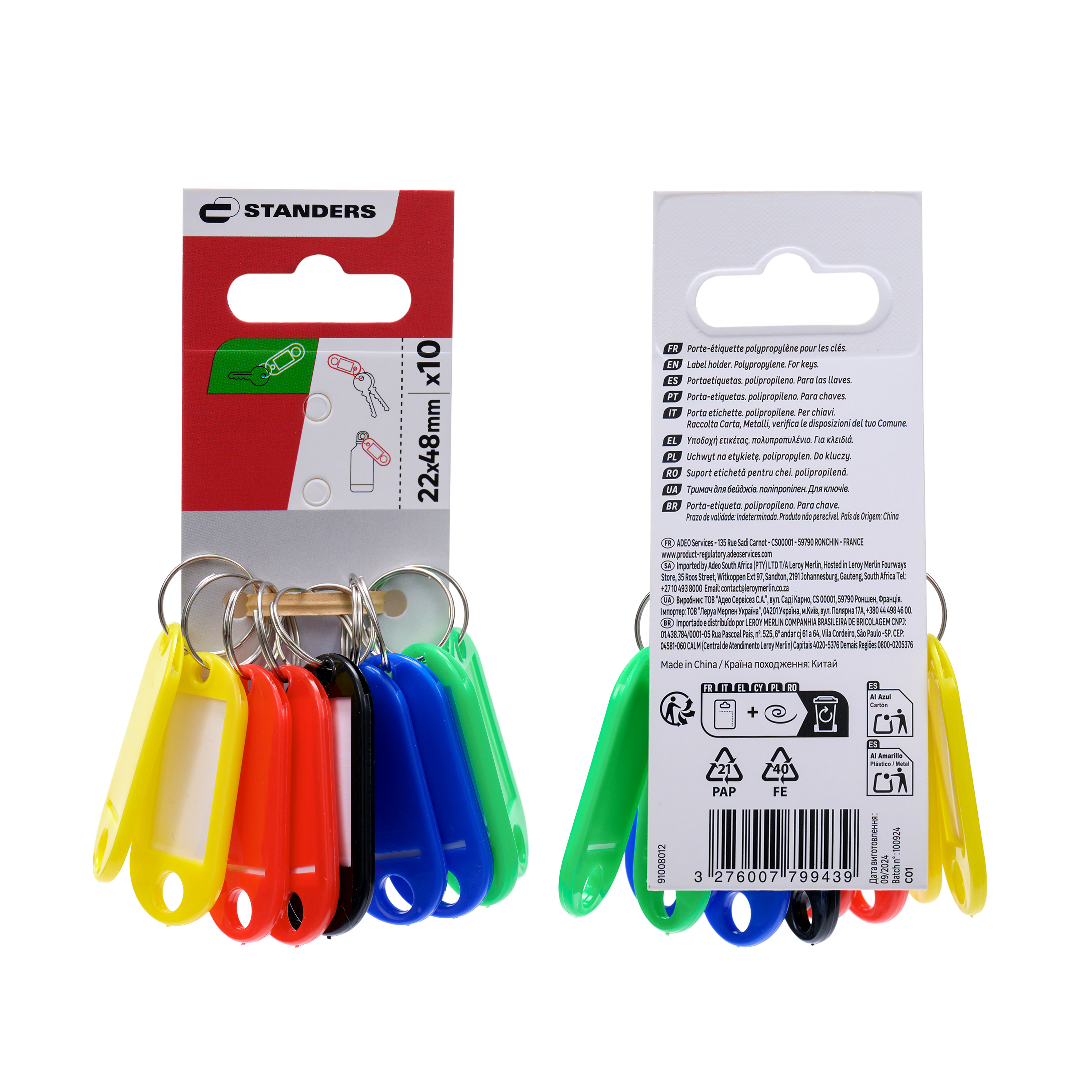Identyfikator do kluczy 20 mm 10 sztuk Standers - 4