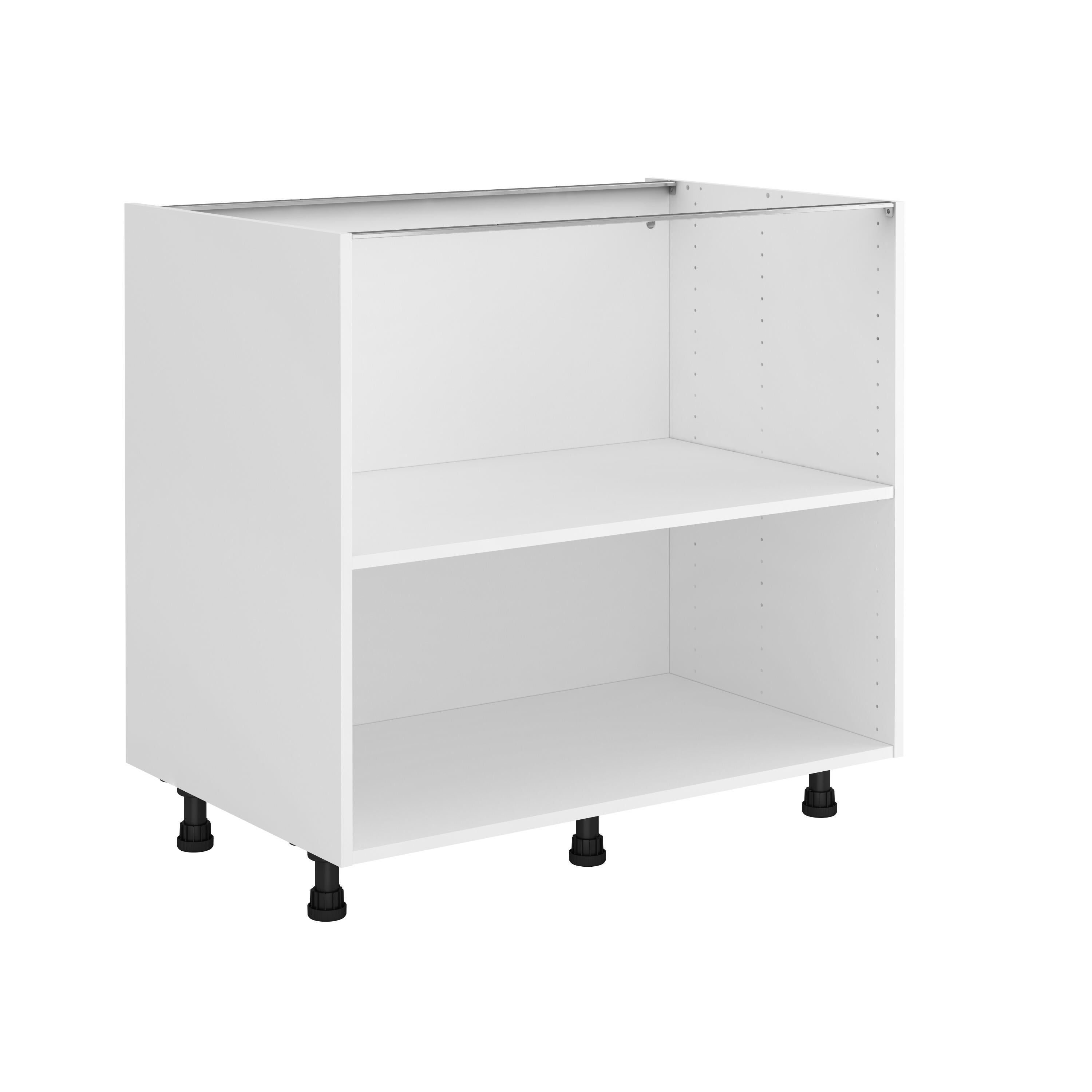 Mueble bajo de cocina delinia id sevilla blanco brillo 76,8x90cm 3 cac