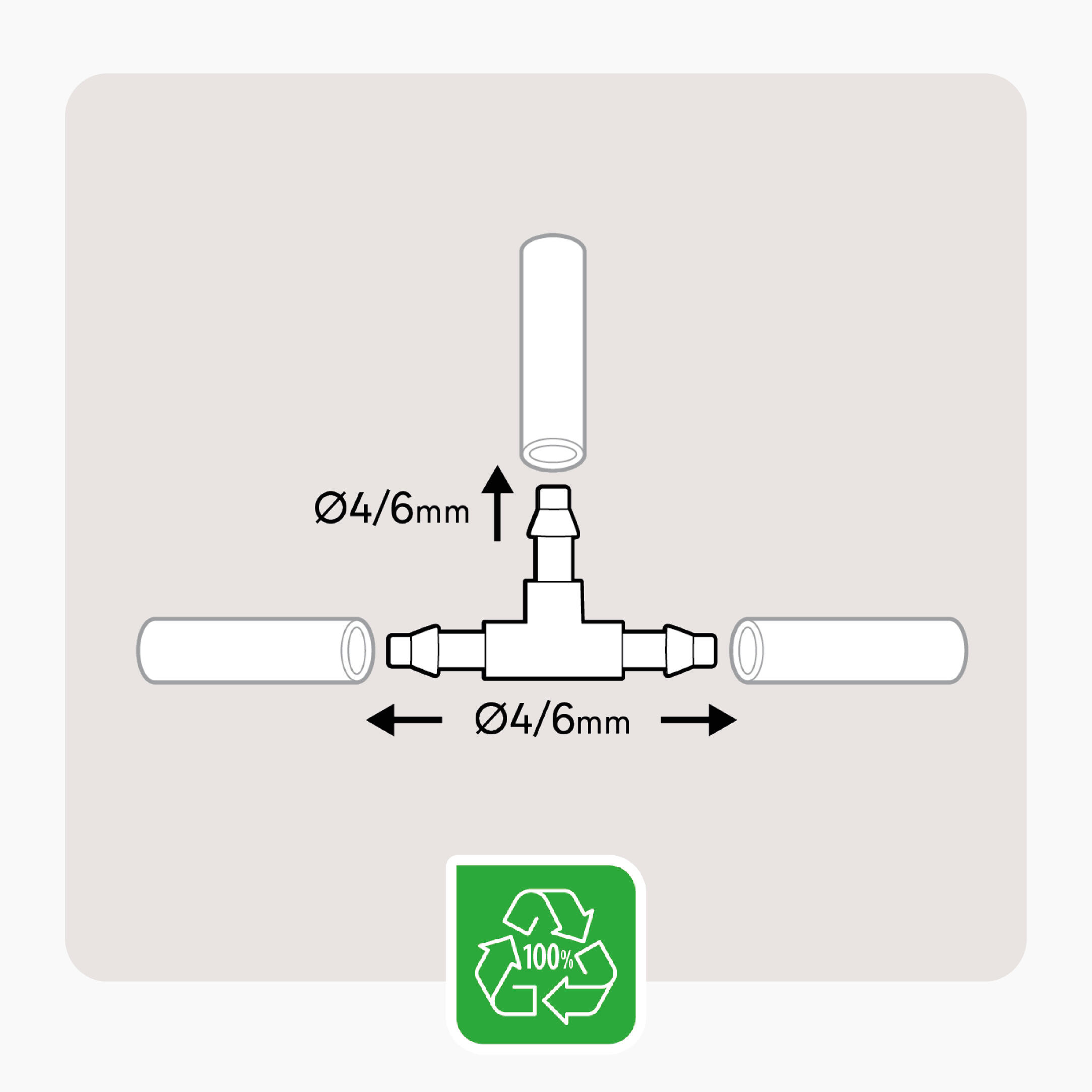 Tê 4-6 mm 25 unidades Geolia - 3