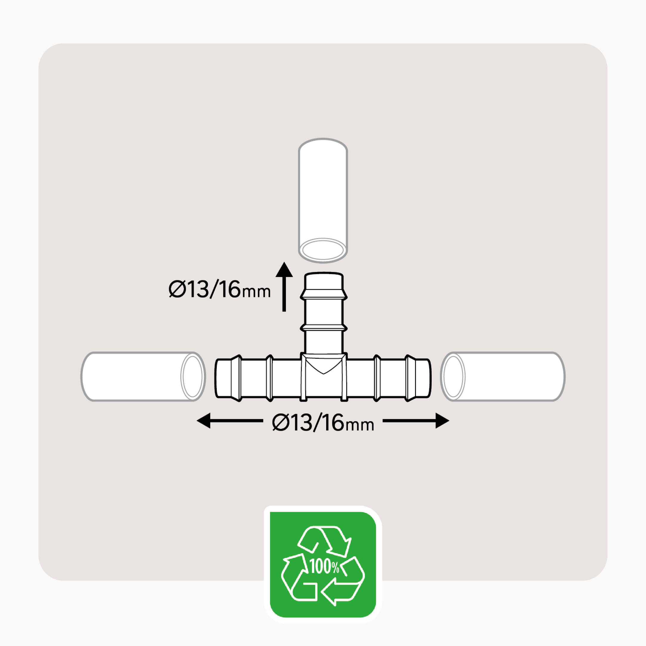 Tê 16 mm 10 unidades Geolia - 3
