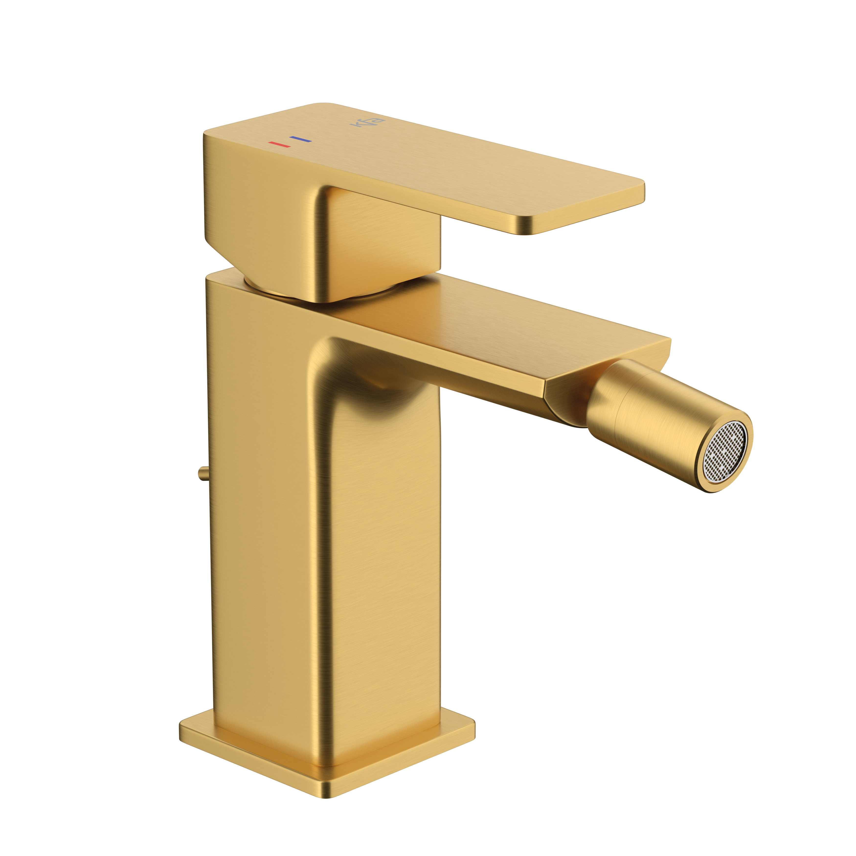 Bateria bidetowa złoto szczotkowane 13.8 cm Dust z korkiem KFA Armatura