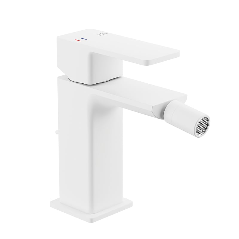 Bateria bidetowa biała 13.8 cm Dust z korkiem KFA Armatura