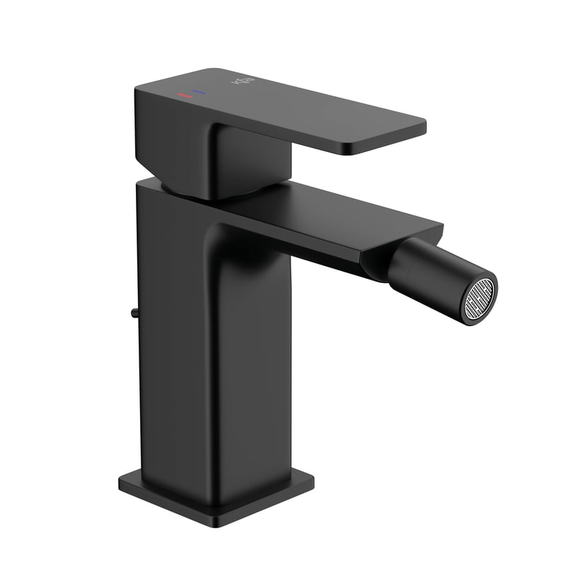 Bateria bidetowa czarna Dust z korkiem KFA Armatura