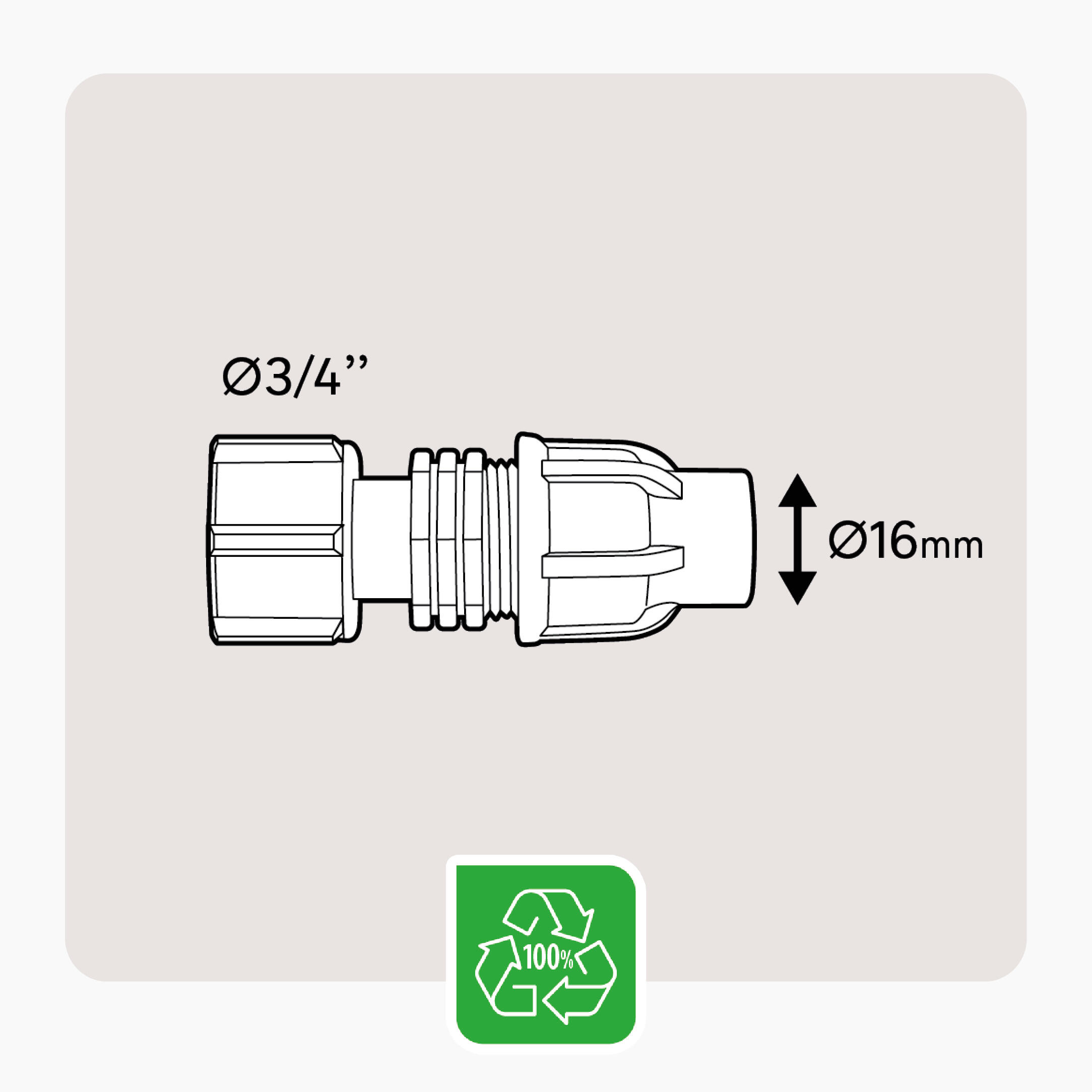 Conector aperto 20x27 16 mm Geolia - 3