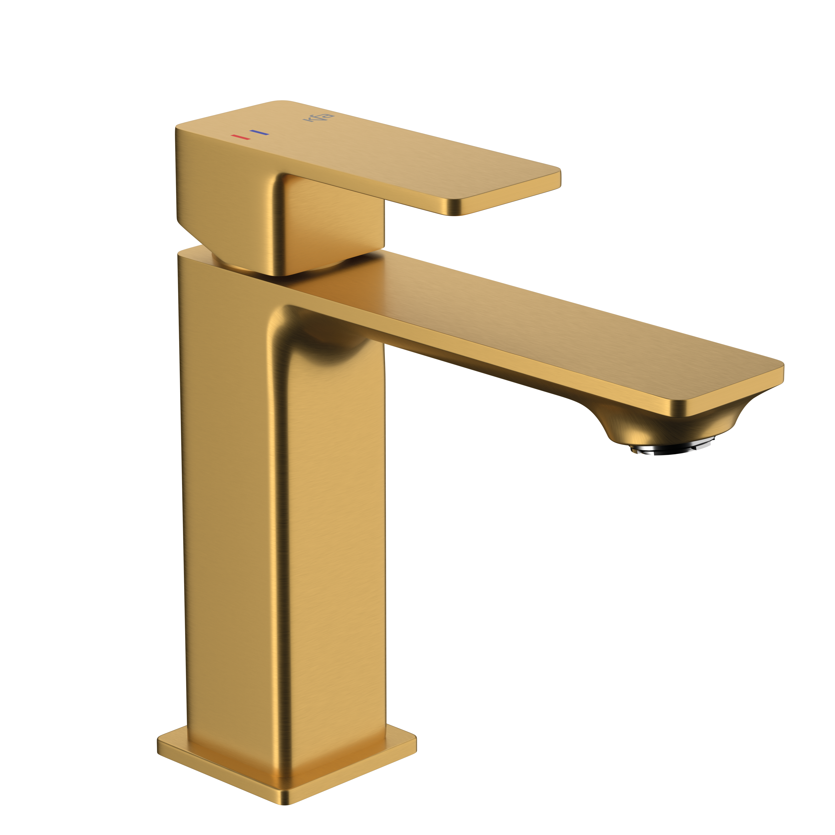 Bateria umywalkowa złota 16.3 cm z korkiem klik-klak Dust KFA Armatura