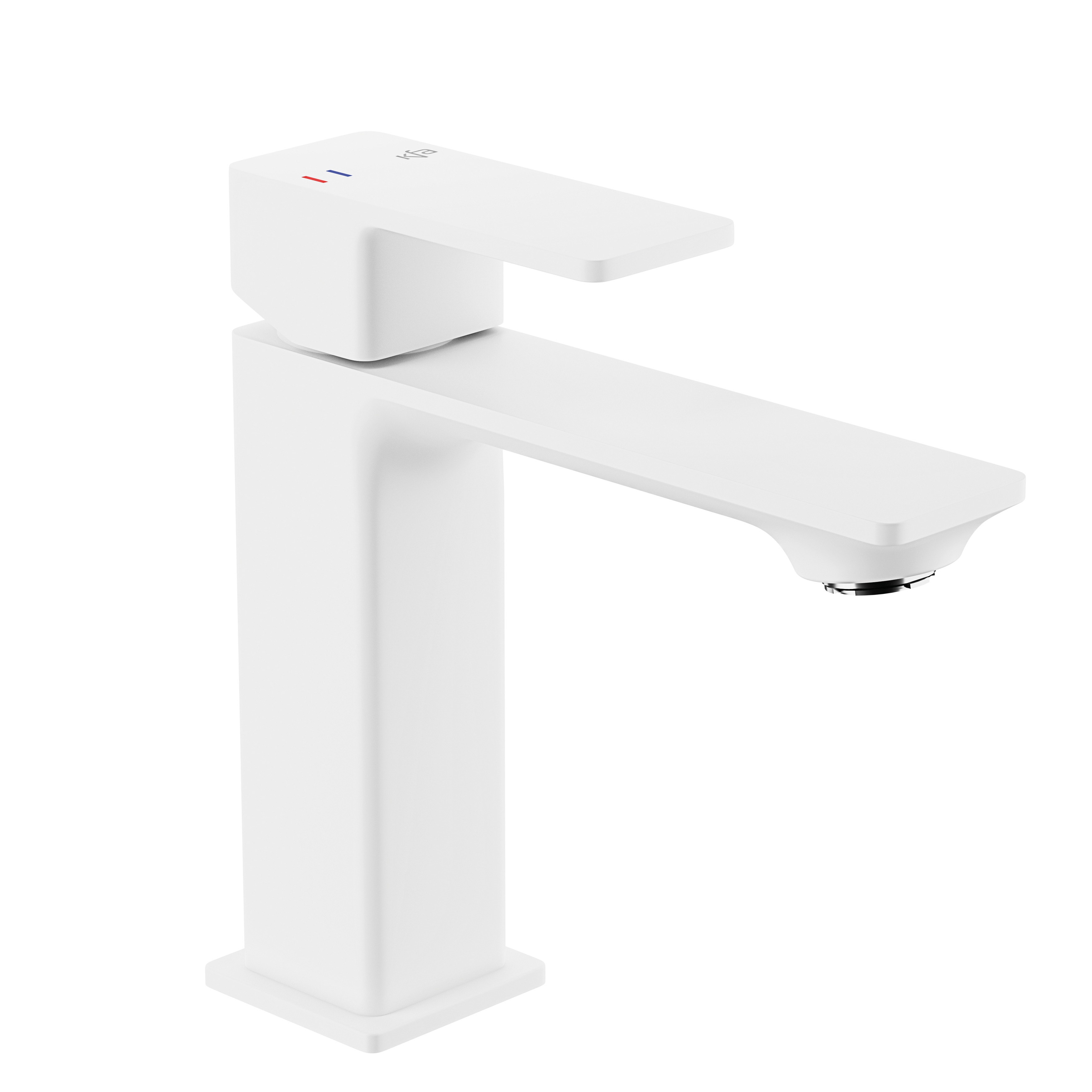 Bateria umywalkowa biała 16.3 cm z korkiem klik-klak Dust KFA Armatura