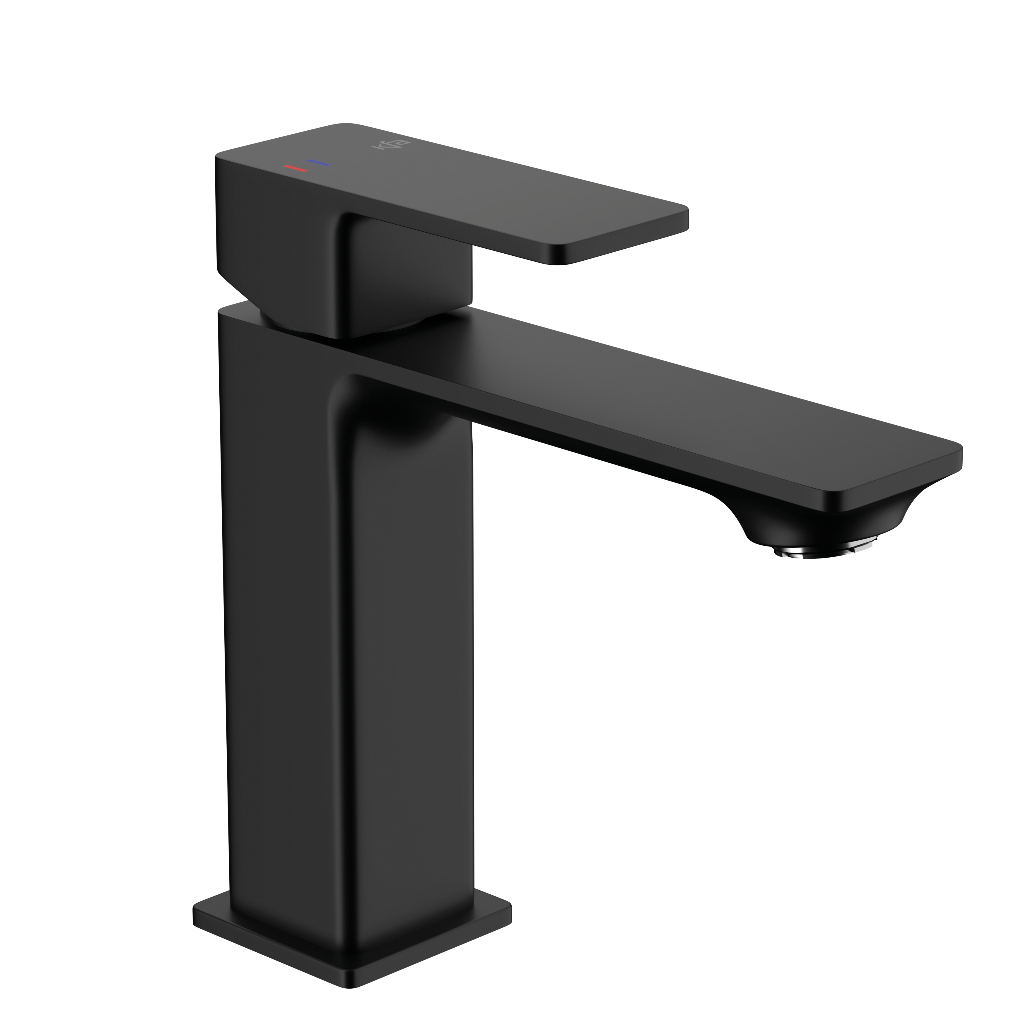 Bateria umywalkowa czarna 16.3 cm z korkiem klik-klak Dust KFA Armatura