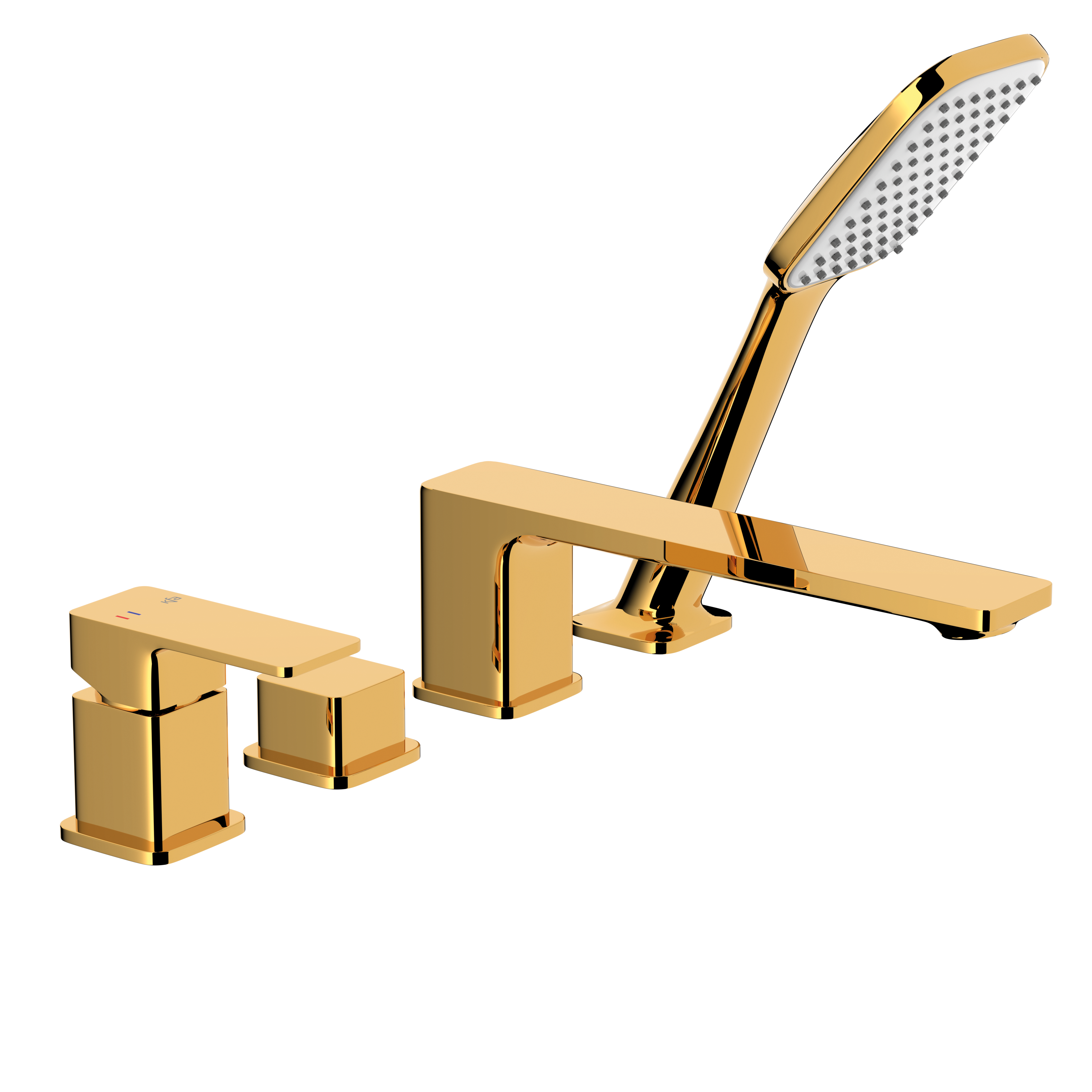 Bateria wannowa złota połysk 4-otworowa Dust KFA Armatura